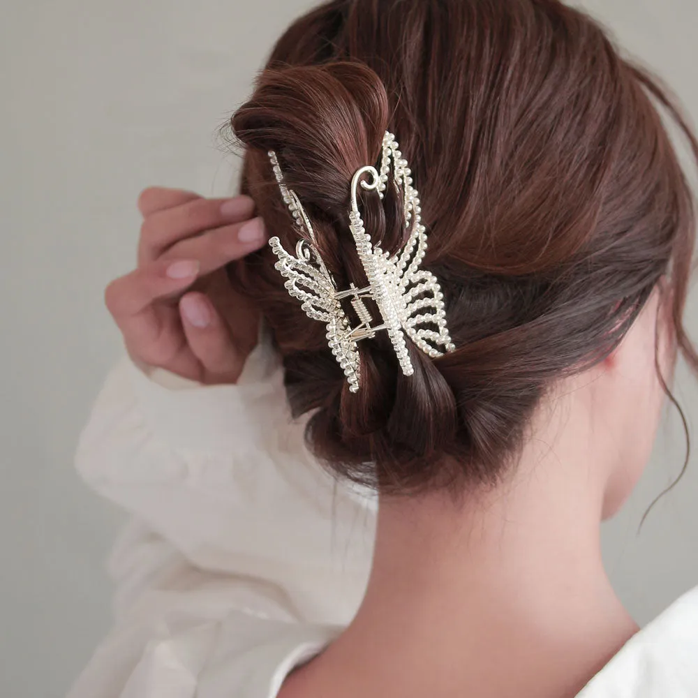 Pearly Butterfly Claw Clip