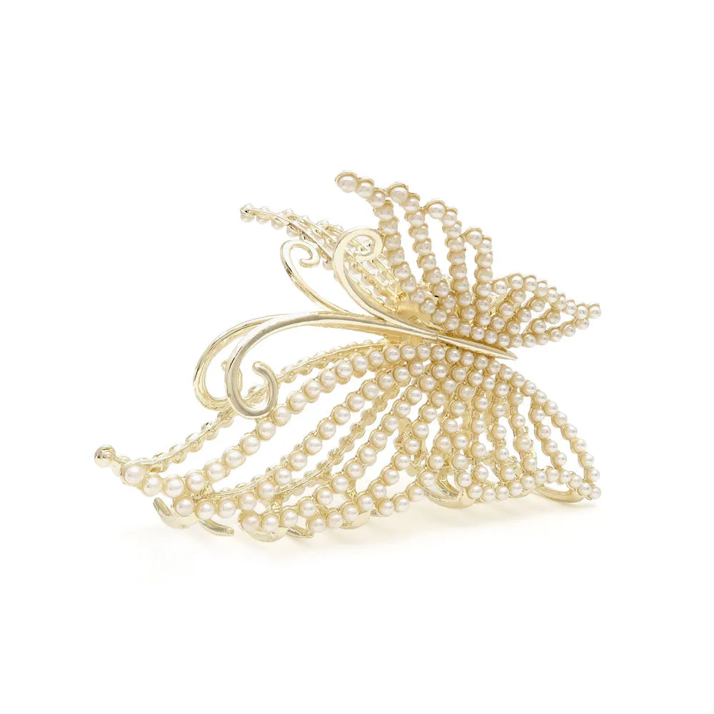 Pearly Butterfly Claw Clip
