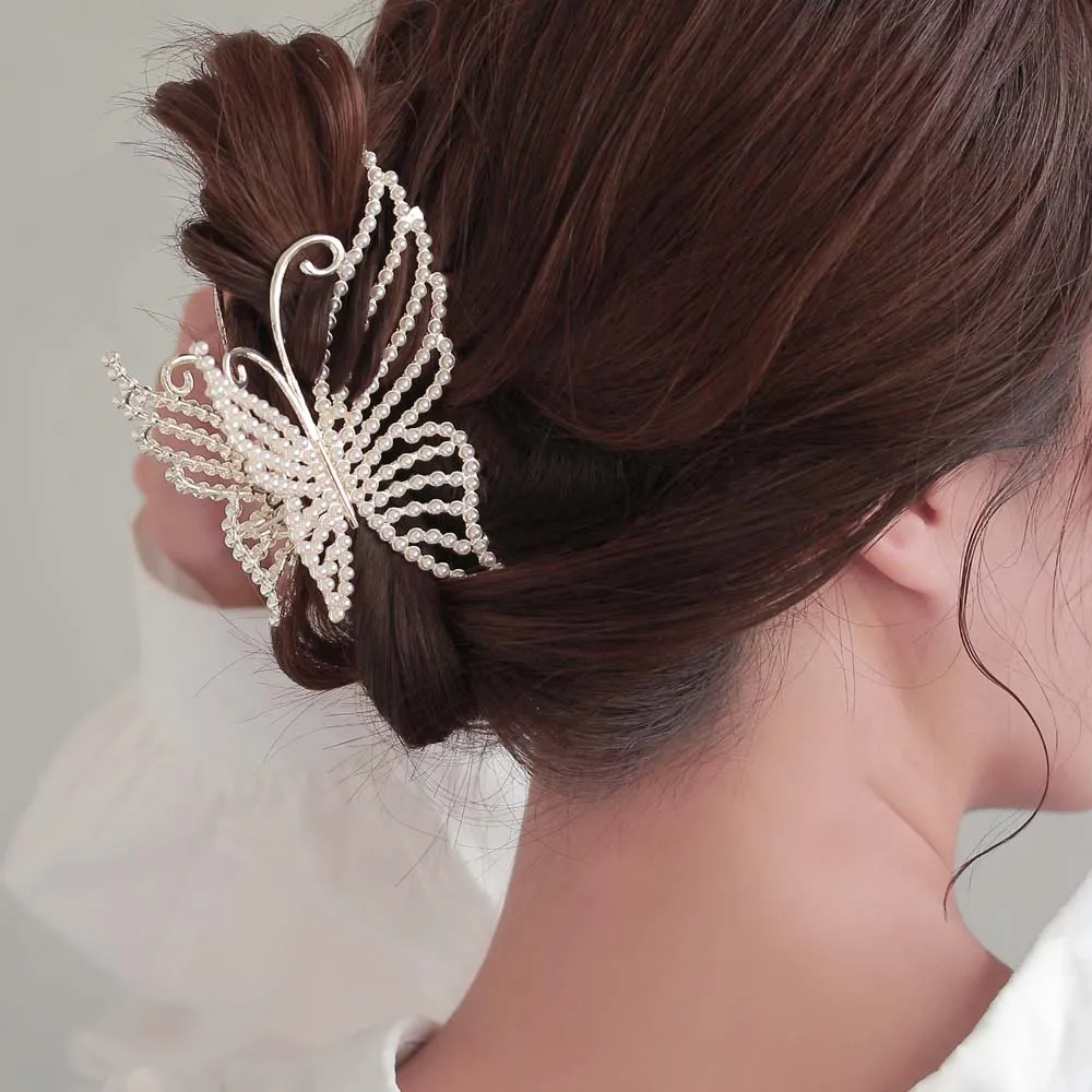 Pearly Butterfly Claw Clip