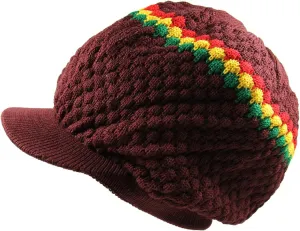 RW Unisex Cotton Rasta Beanie Visor (More Colors)