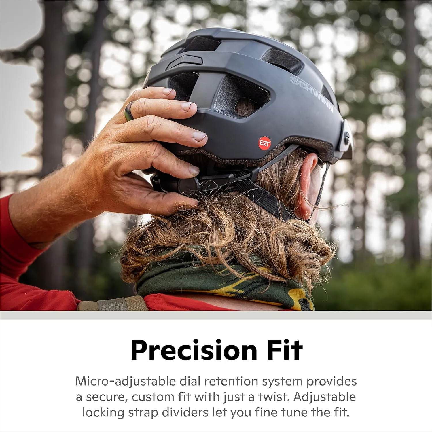 Schwinn Bunker ERT Bike Helmet For Adult Youth Men Women, Wider Coverage, Can Fit Head Circumference 53-63 cm, With 17 Air Vents, Pivoting Visor, and Adjustable Locking Strap