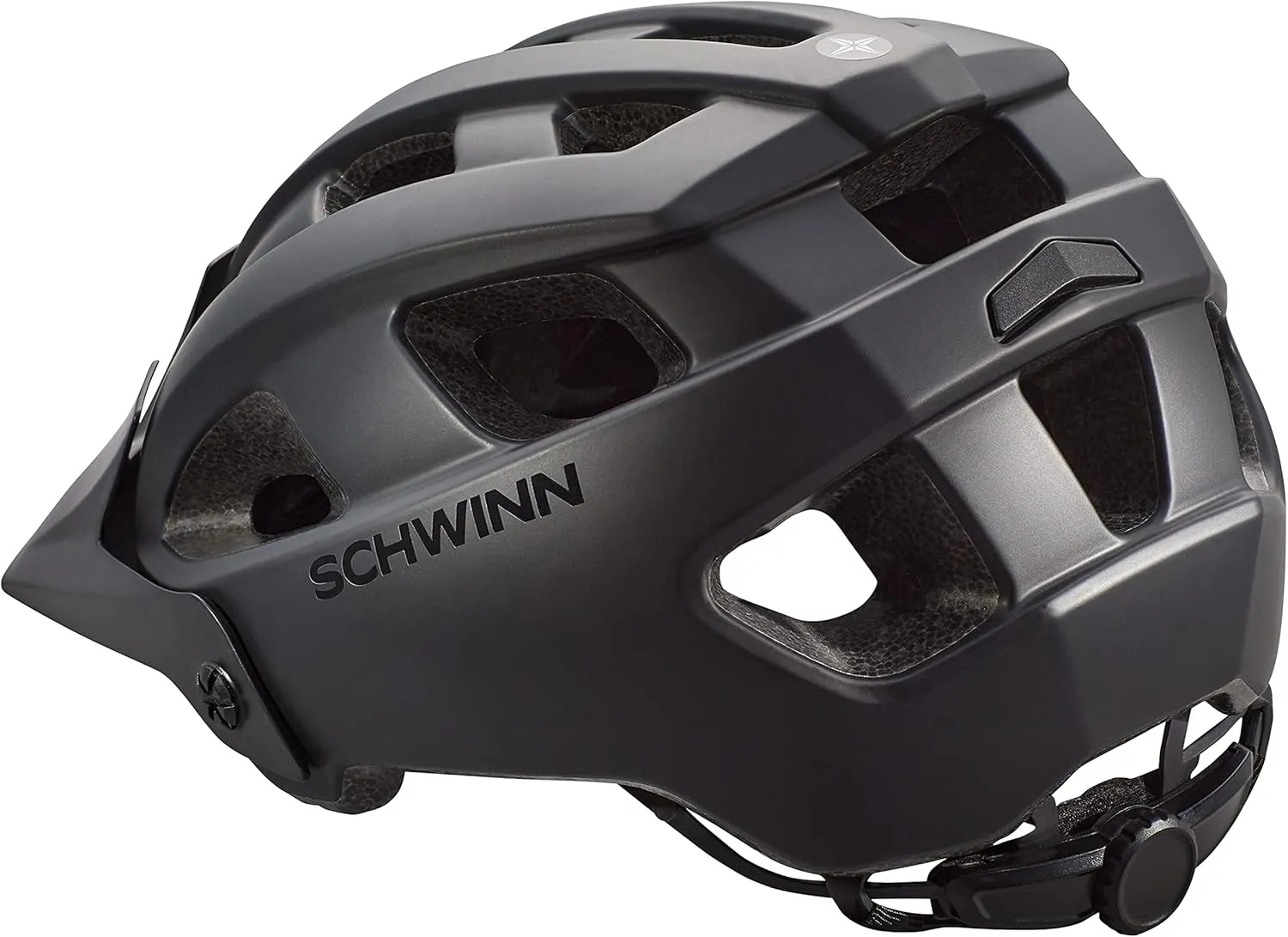 Schwinn Bunker ERT Bike Helmet For Adult Youth Men Women, Wider Coverage, Can Fit Head Circumference 53-63 cm, With 17 Air Vents, Pivoting Visor, and Adjustable Locking Strap