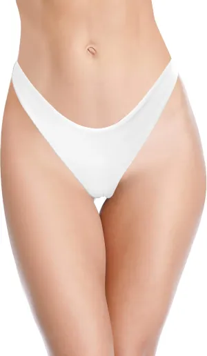 SHEKINI Women's U Cut Bikini Bottom High Cut Leg Brazilian Swim Bottom Low Rise Bottom