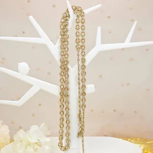 Shruti - Antique Gold Polki Pearl Detail Indian Waist Chain