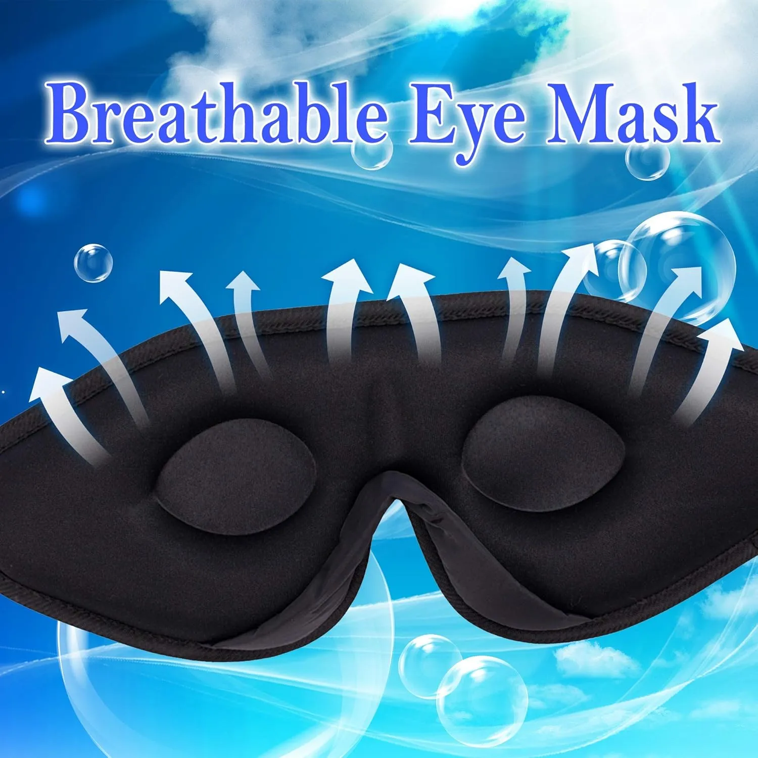 Sleep Mask for Kids with Blockout Light - Memory Foam 3D Contoured Eye Mask - Eye Cover & Travel Sleep Mask, Blindfolds for Kids, Girls, Boys (Dark Blue)
