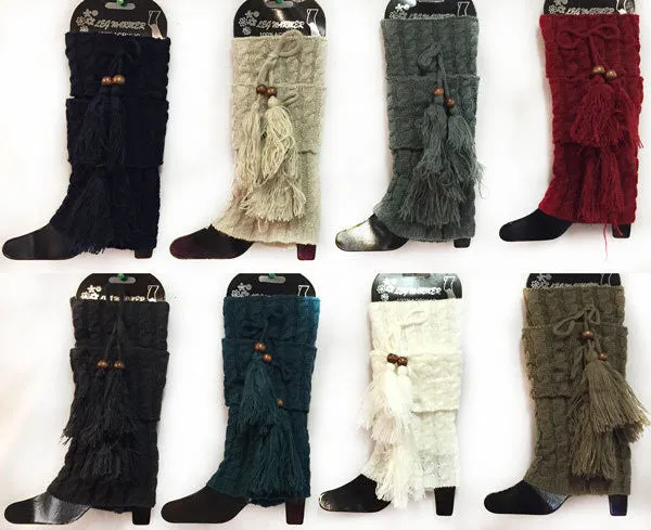 solid color knitted boot topper leg warmer Case of 12