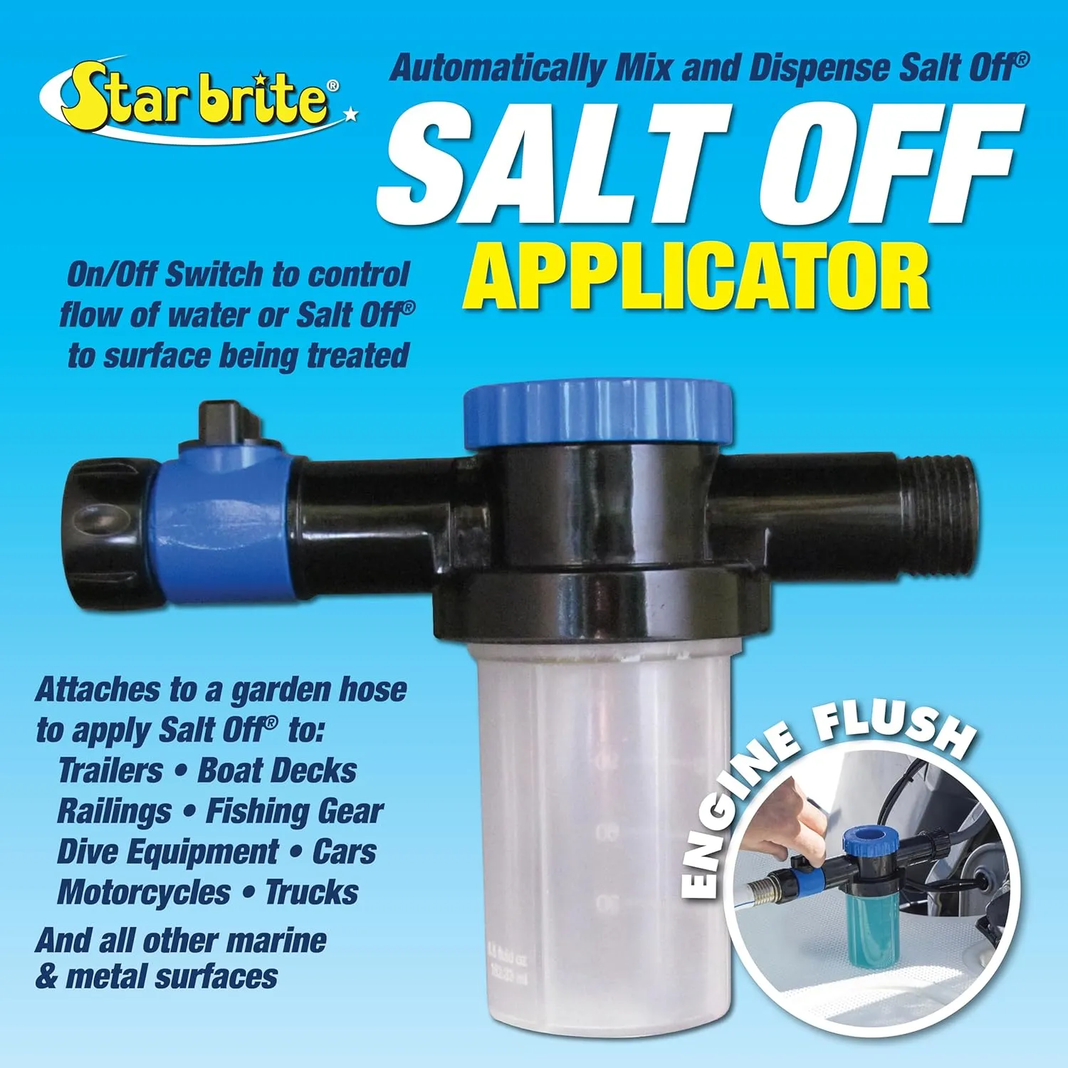 STAR BRITE Salt Off Applicator - Salt Remover Wash & Marine Engine Flush (094100)