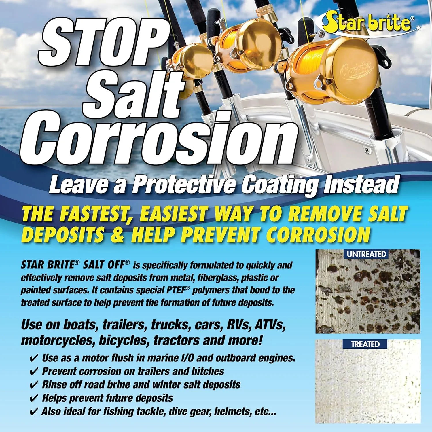 STAR BRITE Salt Off Applicator - Salt Remover Wash & Marine Engine Flush (094100)