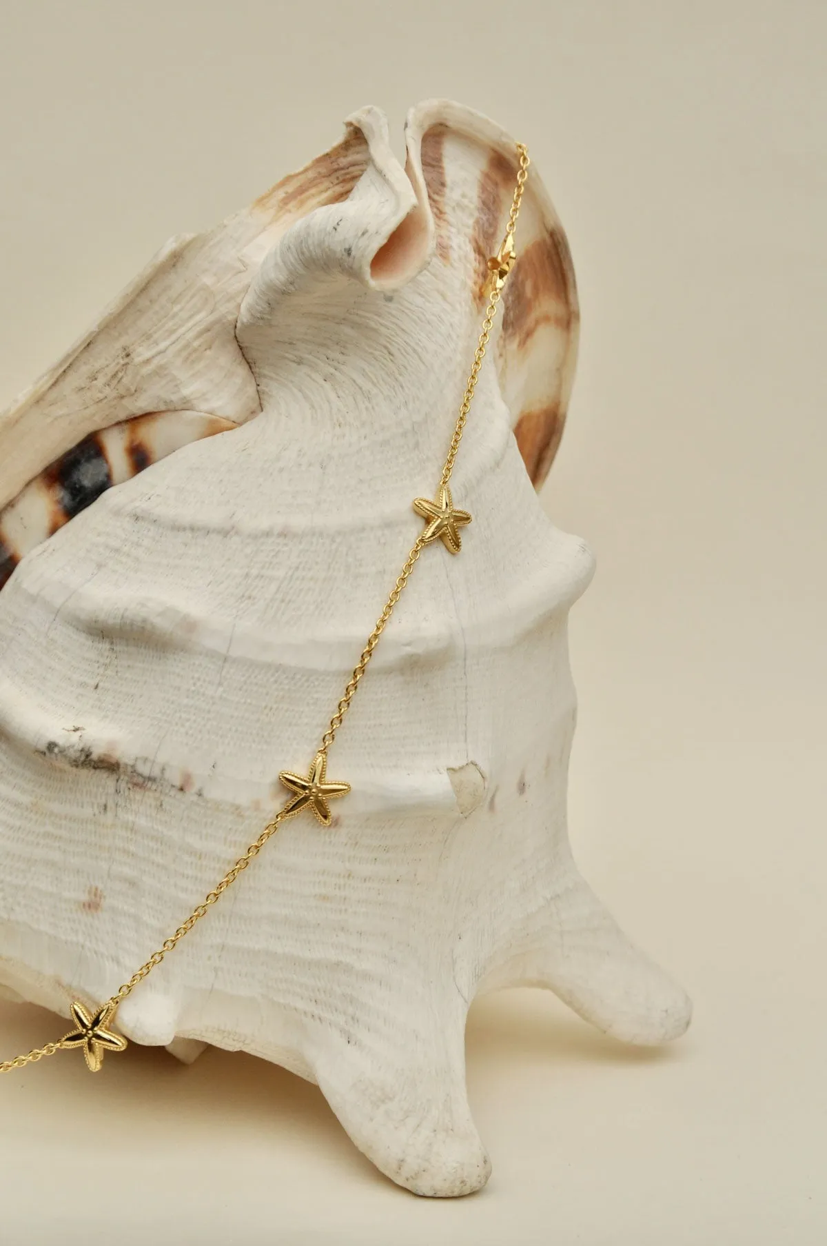 Starfish belly chain gold plated