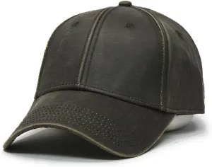 The Vintage Year Heavy Washed Wax Coated Cotton Adjustable Low Profile Men Women Baseball Cap
