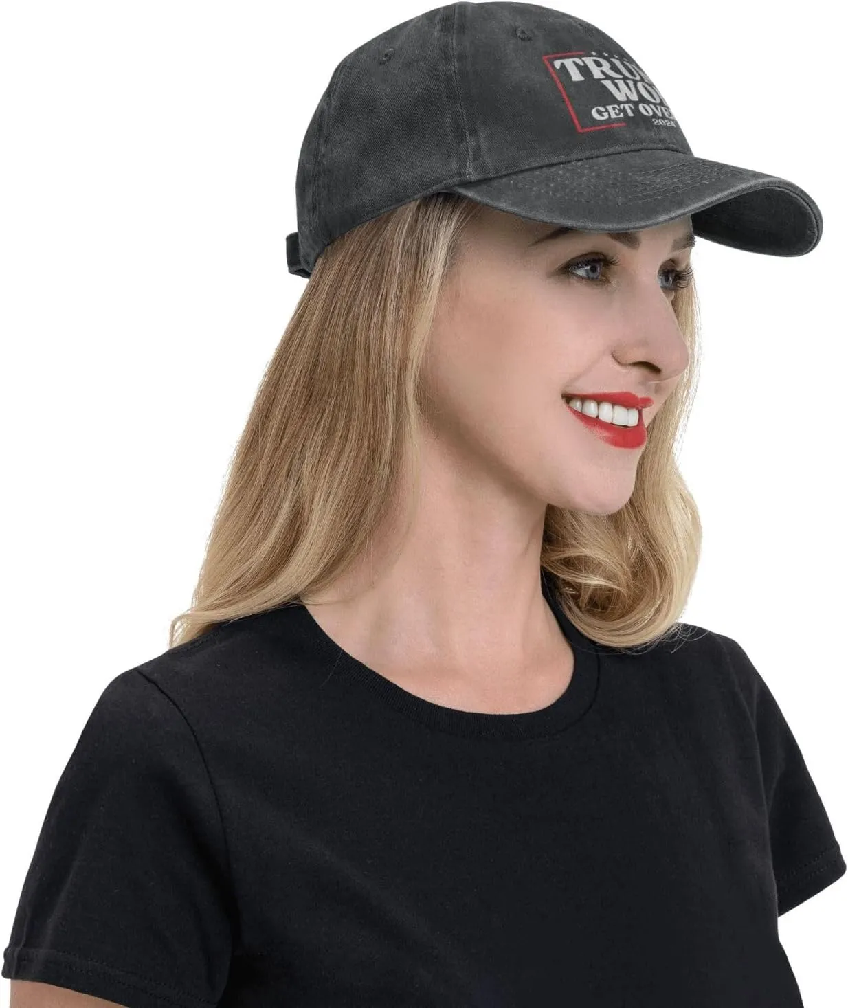 Trump Won Cap Get Over It 2024 Election We Took America Back Low Profile Denim Hat