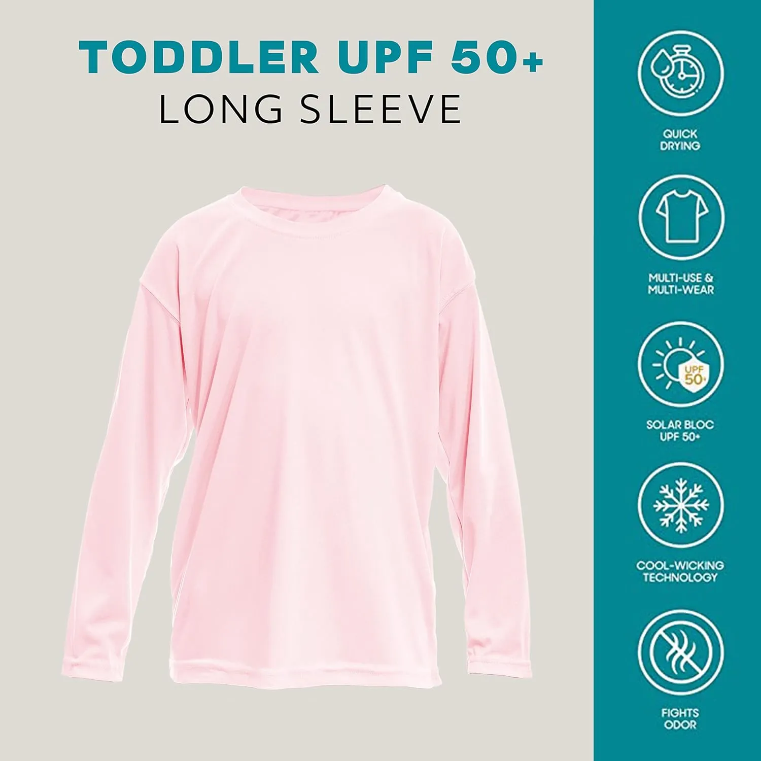 Vapor Apparel Toddler UPF 50  UV Sun Protection Long Sleeve Performance T-Shirt for Sports and Outdoor Lifestyle