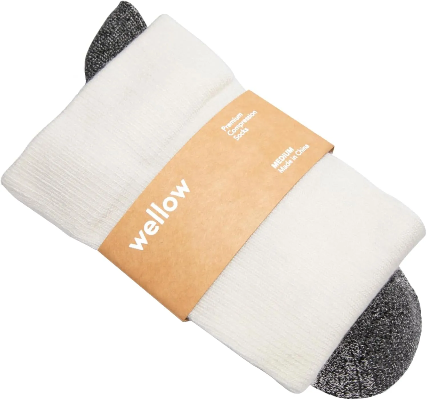 Wellow Regular Compression Socks for Men & Women, Knee High Support, 18-25 mmHg, Made with Viscose from Bamboo