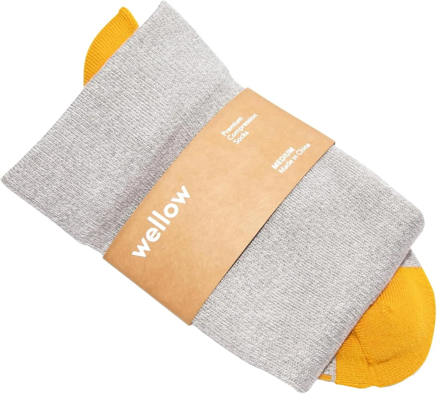 Wellow Regular Compression Socks for Men & Women, Knee High Support, 18-25 mmHg, Made with Viscose from Bamboo