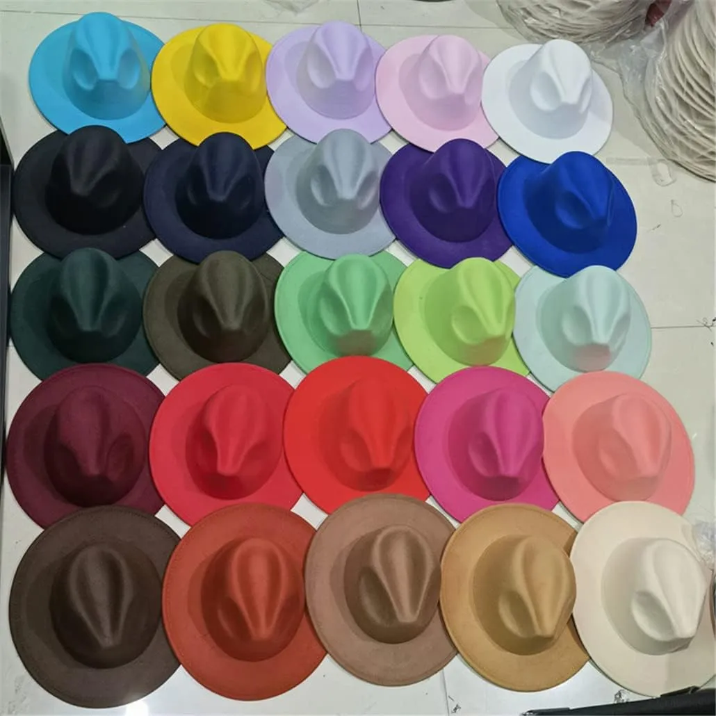 Women Winter Luxury Fedora Hat Man Hats Formal Wedding Decorate Panama Cap Fedoras