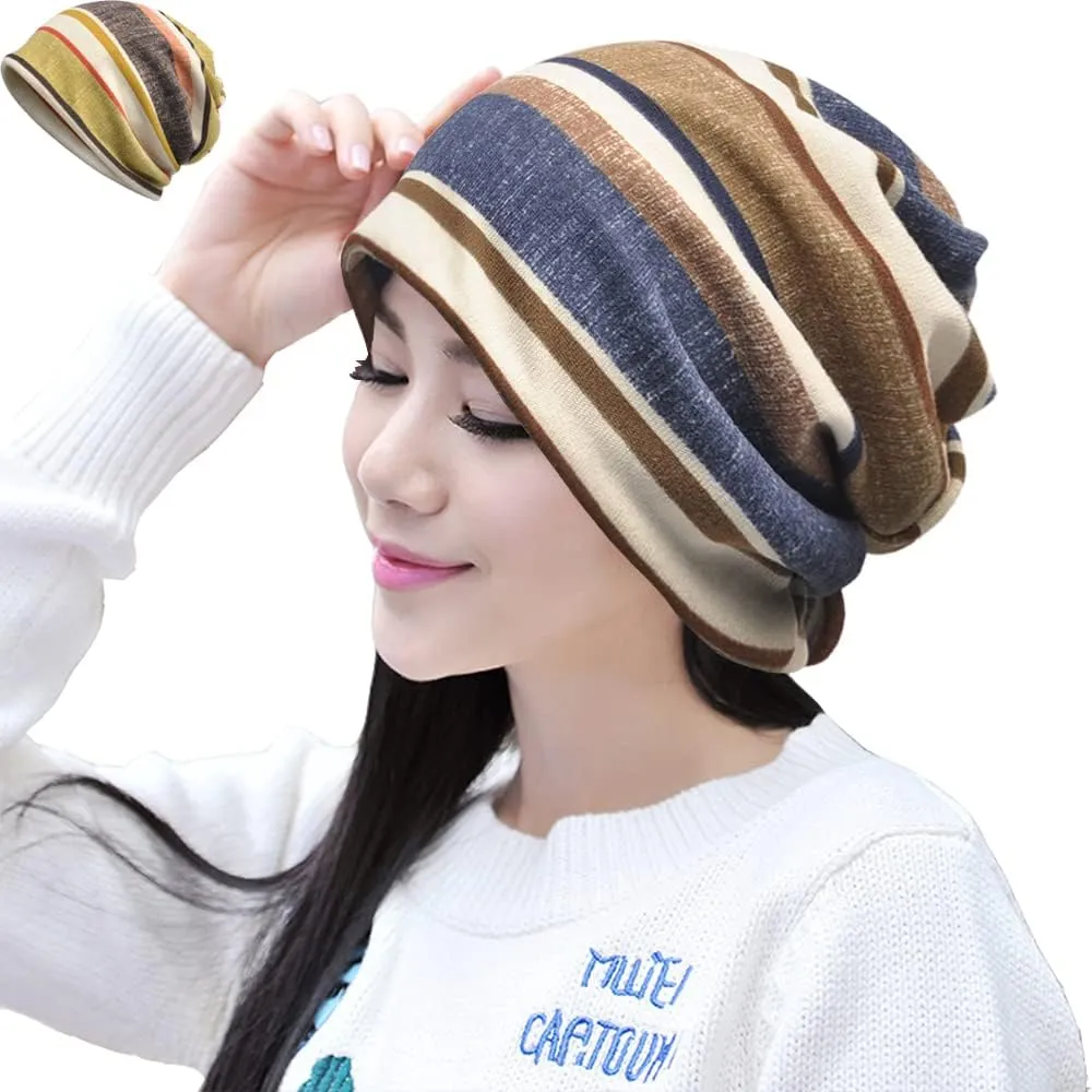 Women's Chemo Caps Cancer Headwear Slouchy Beanie Hat Baggy Skull Sleep Cap Scarf