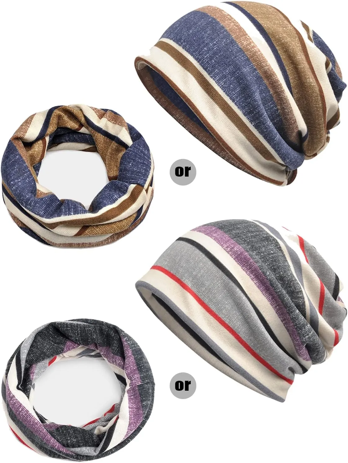 Women's Chemo Caps Cancer Headwear Slouchy Beanie Hat Baggy Skull Sleep Cap Scarf