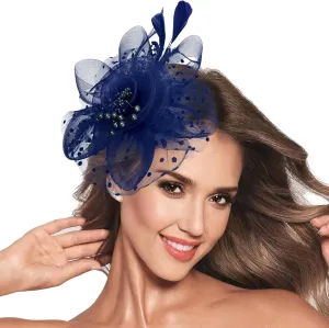 Women's Pink Fascinator Derby Hat - One Size (Medium to Large), Straw, Spring/Summer Formal Event Hat for Women