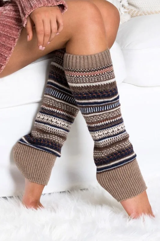 Yummy Thick Cozy Teal Knitted Leg Warmers
