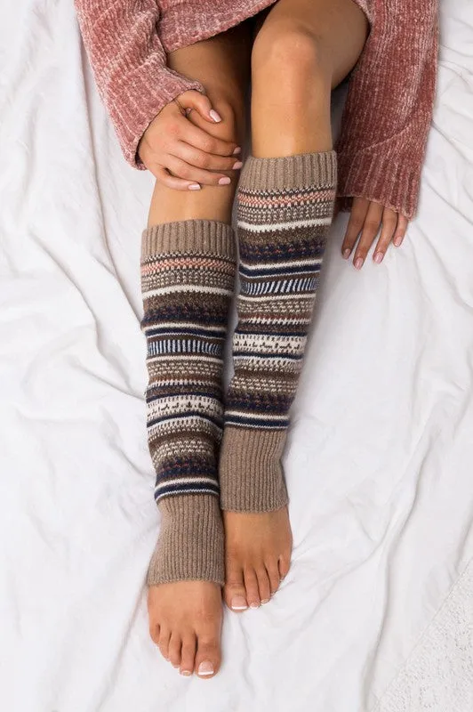 Yummy Thick Cozy Teal Knitted Leg Warmers