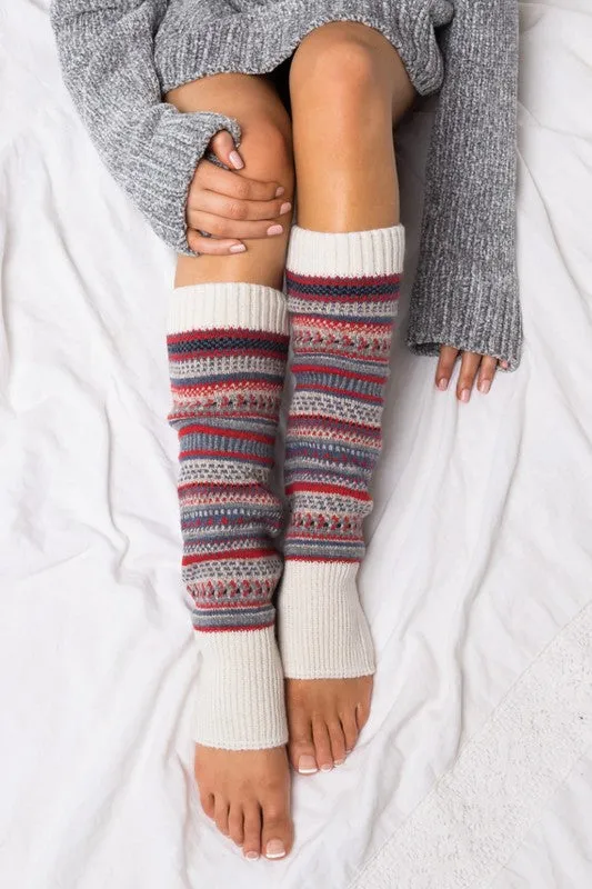 Yummy Thick Cozy Teal Knitted Leg Warmers