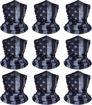 ZeeDix American Flag Outdoor Bandana Face Mask- Microfiber Seamless Headwear, UV Protection Face Neck Gaiter for Riding